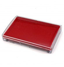 得力(deli)透明方形快干印臺（紅） 9864（12個(gè)/封）