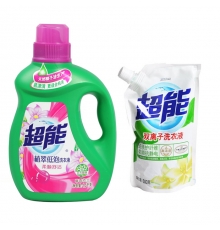 超能抗靜電洗衣液 套裝（1.5kg/瓶+500g/袋，6套/箱）