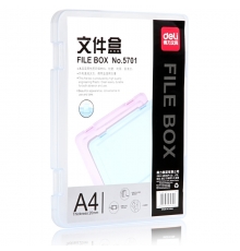 得力（deli） 5701透明PP文件盒（規(guī)格：B5；24個/盒）