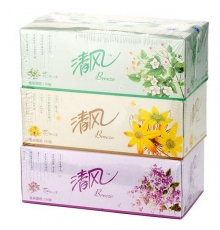 清風盒裝抽紙無香型 B333B（130抽，3盒/提，48盒/箱）按提售